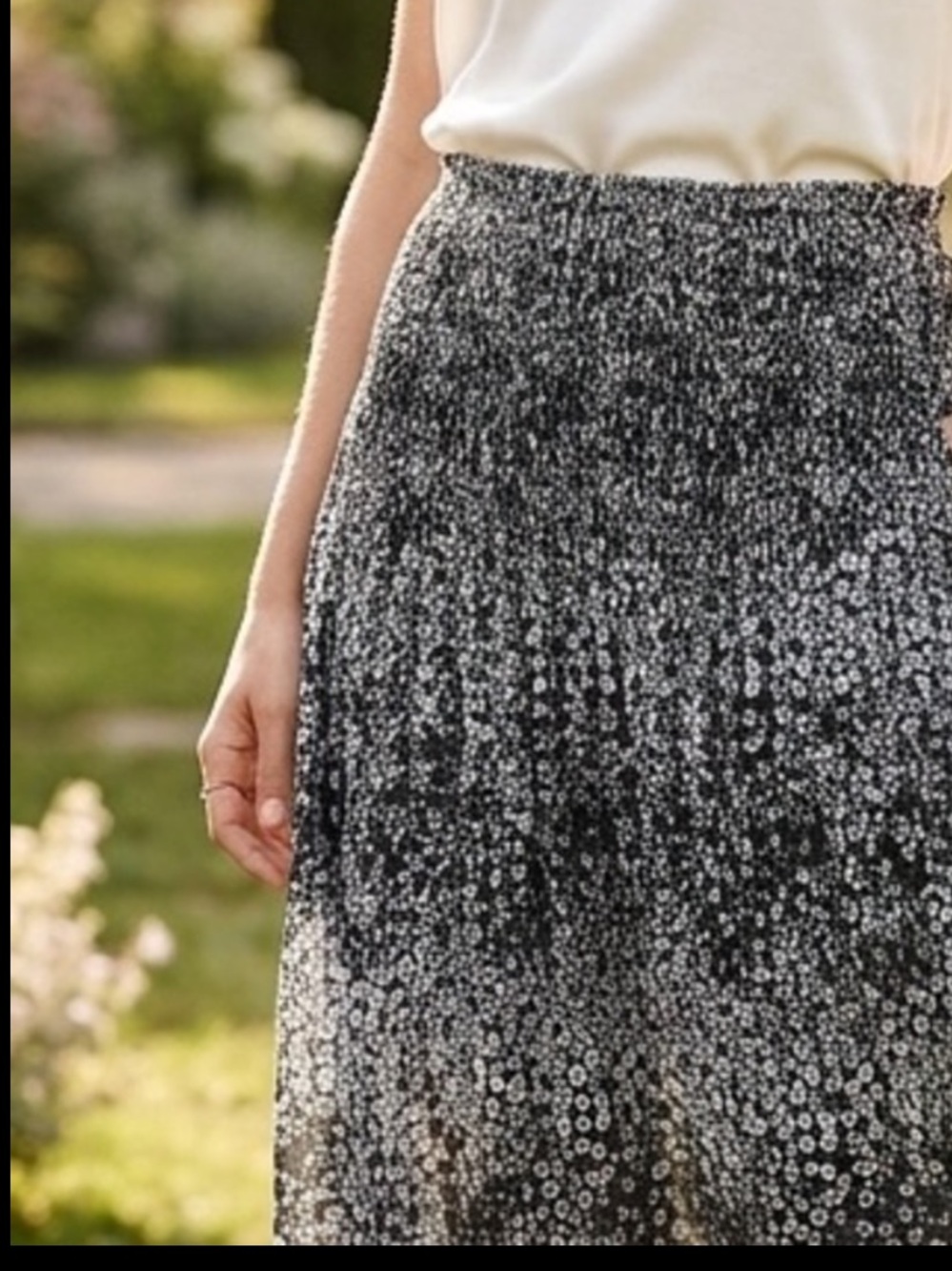 Max Studio Floral Smocked Skirt